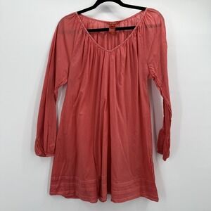 Sundance Dress Womens Small Pink Cotton Peasant Shift Long Sleeve Boho‎ Tunic